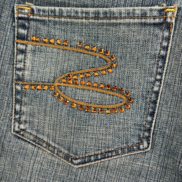 Seven 7 Premium Denim Capri Jeans with embellished pockets-SIZE 16 - Picture 6 of 7